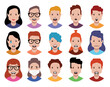 © The Mumus - User avatars, avatars with empty faces and heads for social network ( Male and female faces )