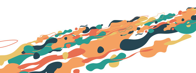 Trendy liquid style shapes abstract design, dynamic vector background for placards, brochures, posters, web landing pages, covers or banners