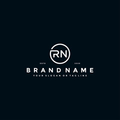 Wall Mural - letter RN logo design vector