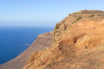 Canvas Print - Landscape of north-east shore of Lanzarote, Spain