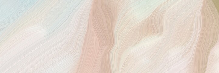 Aufkleber - inconspicuous header with elegant abstract waves design with light gray, pastel gray and tan color