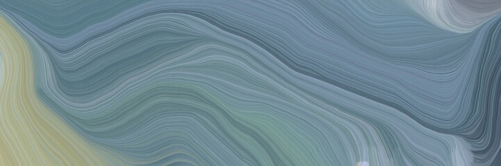 Poster - inconspicuous colorful elegant curvy swirl waves background illustration with slate gray, dark gray and dark slate gray color