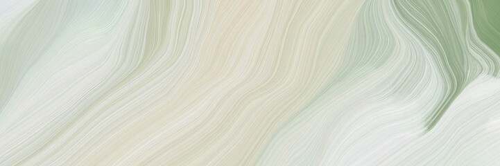 Wall Mural - unobtrusive elegant curvy swirl waves background illustration with light gray, dark sea green and da