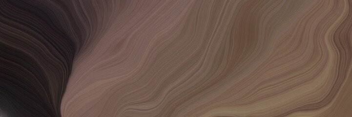 Aufkleber - unobtrusive header with elegant modern soft curvy waves background illustration with pastel brown, very dark pink and very dark violet color