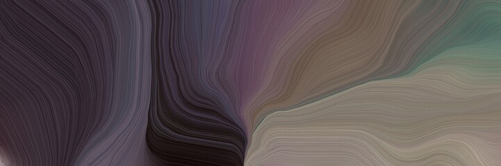 Leinwandbilder - inconspicuous elegant contemporary waves design with old mauve, dim gray and gray gray color