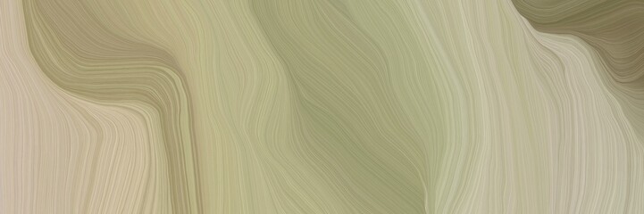 Poster - inconspicuous header with colorful elegant curvy swirl waves background design with rosy brown, pastel brown and pastel gray color
