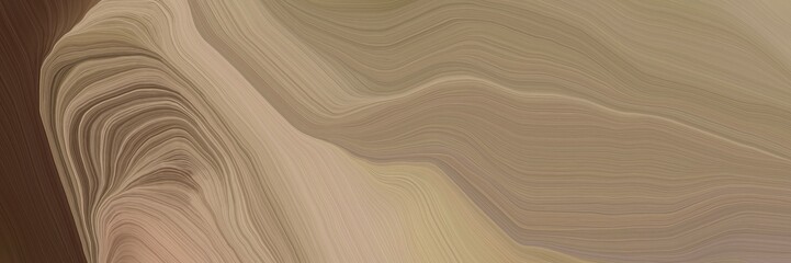 Aufkleber - inconspicuous header with elegant abstract waves design with rosy brown, gray gray and old mauve color
