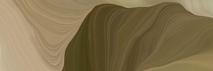 Aufkleber - inconspicuous elegant smooth swirl waves background illustration with pastel brown, dark olive green and rosy brown color