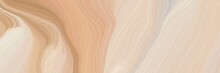 Inconspicuous Header With Elegant Smooth Swirl Waves Background Design With Baby Pink, Dark Khaki And Tan Color