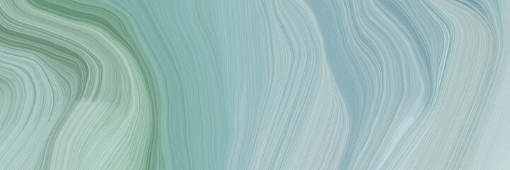 Aufkleber - inconspicuous banner with elegant modern curvy waves background design with ash gray, light gray and slate gray color