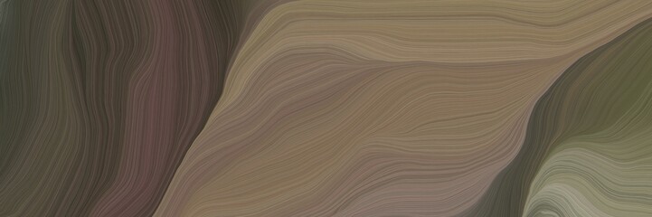 Aufkleber - inconspicuous elegant curvy swirl waves background design with pastel brown, dark slate gray and old mauve color