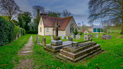 Wall Mural - St Simon and St Jude church , Bramdean, Hampshire