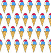 Ice cream pattern vector illustration