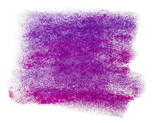 A Stain On Textured Paper, Smeared Chalk. Purple Color
