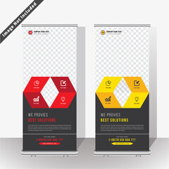 Wall Mural - Corporate business Roll up banner template design-vector