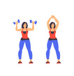 © taash - Sport Exercise. Fitness workout exercise young woman.