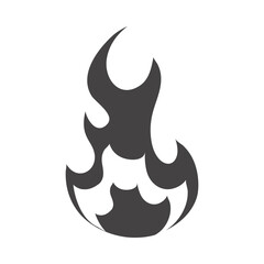 Poster - fire flame burning hot glow silhouette design icon