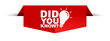 red vector illustration banner did you know