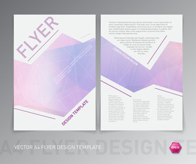 Canvas Print - Vector flyer design template. Leaflet, brochure cover, poster 