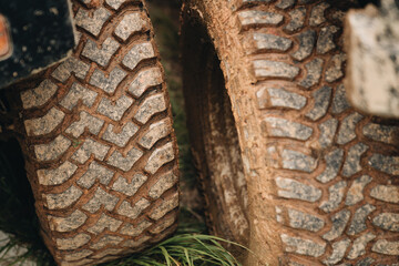 Wall Mural - Muddy off-road opto-cars Mud tires