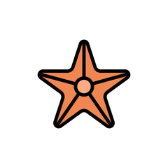 Wall Mural - Starfish, summer icon. Simple color with outline vector elements of vacation icons for ui and ux, website or mobile application on white background