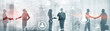 © Funtap - Human network map or people connection. Panoramic banner 2020.