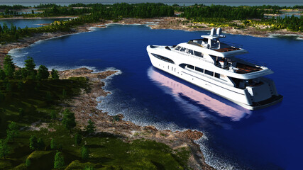 Wall Mural - Modern yacht