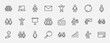 © Set Line Vector Icon - Set of people vector line icons. It contains the symbols of a man, a woman, a family, a toilet, a businessman, a teacher, and much more. Editable Stroke. 32x32 pixels.