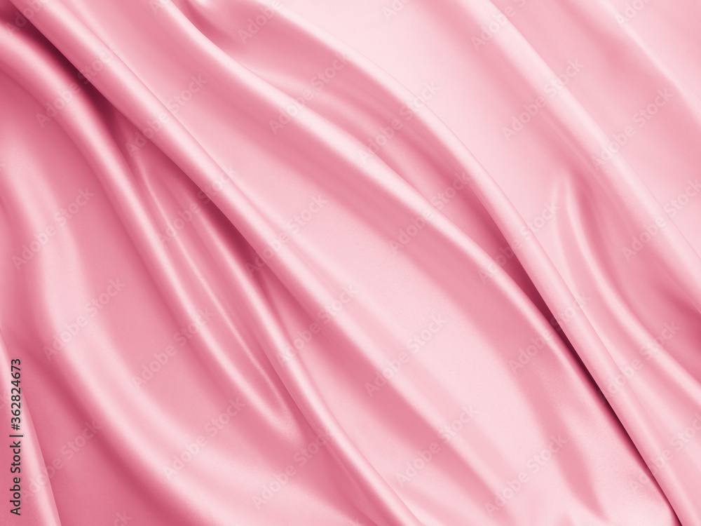 Photo Stock Beautiful smooth elegant wavy light pink satin silk luxury ...
