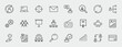 © Set Line Vector Icon - Set of People Management Related Vector Line Icons. Contains such Icons as Target, Puzzle, Certificate, Personal data processing, Task Manager, Qualification, Head Hunting and more. Editable Stroke