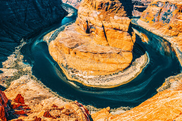 Wall Mural - Horseshoe Bend is a horseshoe-shaped incised meander of the Colorado River.