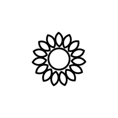 Wall Mural - Sunflower logo icon vecto