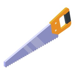 Poster - Saw equipment icon. Isometric of saw equipment vector icon for web design isolated on white background