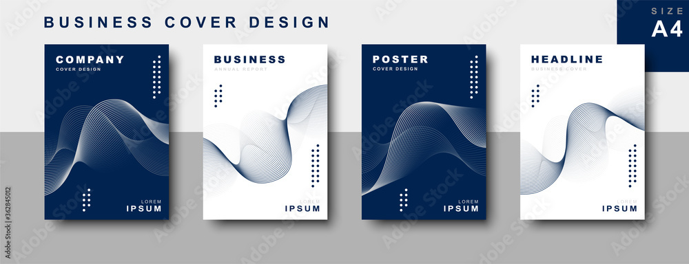 Set of business cover design - obrazy, fototapety, plakaty 