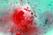 © Iveta - mint green and red watercolors background