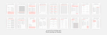 Planner Sheet Vector. Printable Vertical Notebook Page