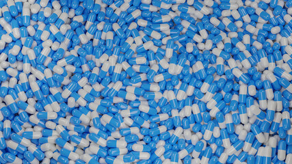 3d rendered illustration  Blue pills drugs Medical