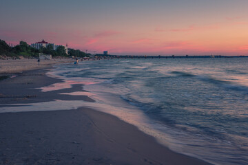 Wall Mural - Sunset on the Baltic Sea in Miedzyzdroje, Zachodniopomorskie, Poland