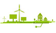 Energie Strom Stadt Land Dorf Erneuerbare Energien Band Banner 