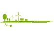 Erneuerbare Energie Band Banner Hintergrund Grün 