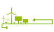 Erneuerbare Energie Grün Band Banner Solar Grüner Strom 