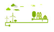 Energie Stadt Land Dorf Band Banner Grün Strom erneuerbare Energien