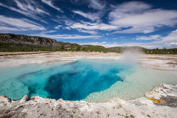 Wall Mural - The colorful hot spring pools in Yellowstone National Park, Wyoming.