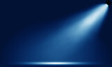 Fototapeta Sport - Concert stage with blue spotlight