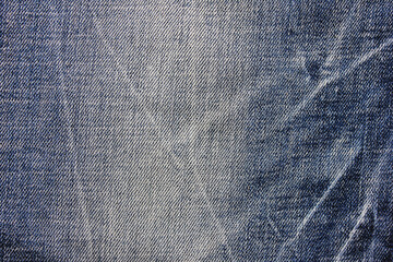 Sticker - Denim jeans fabric background. Blue jean stylish texture pattern, plain smooth denim jeans material with blank copy space