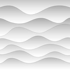 Leinwandbilder - Modern undulant form of sandy cover ocean coast shape in plain air wind soft shadow art style. Light color artistic smooth emboss build design. Solid stone sea beach hill stripe line volume fade decor