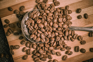 coffee beans on the table