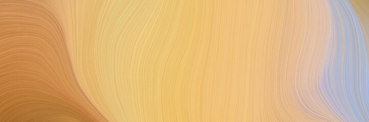 Aufkleber - colorful and elegant vibrant creative waves graphic with curvy background illustration with burly wood, pastel blue and bronze color