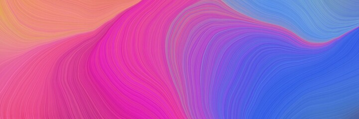 Poster - colorful and elegant vibrant artistic art design graphic with modern soft swirl waves background illustration with mulberry , royal blue and rosy brown color