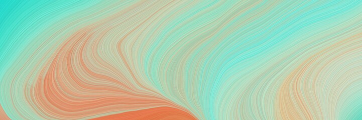 Aufkleber - colorful and elegant vibrant artistic art design graphic with abstract waves illustration with ash gray, turquoise and aqua marine color